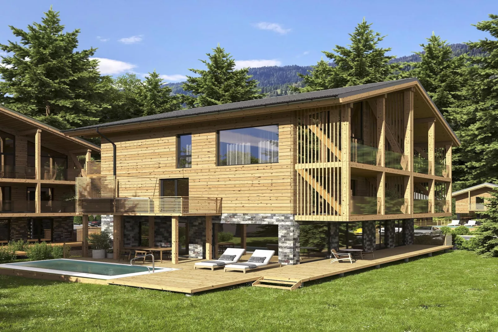 Kreischberg Pool Villen 4a-Exterior summer