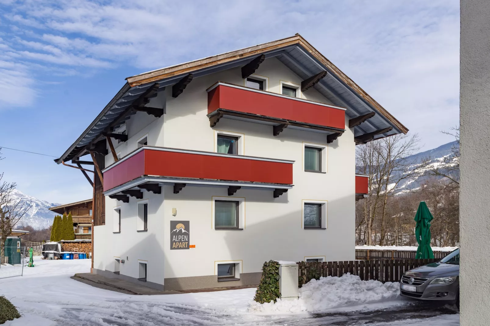 Ferienhaus Alpen Apart - 6 Personen-Außenbereich Winter