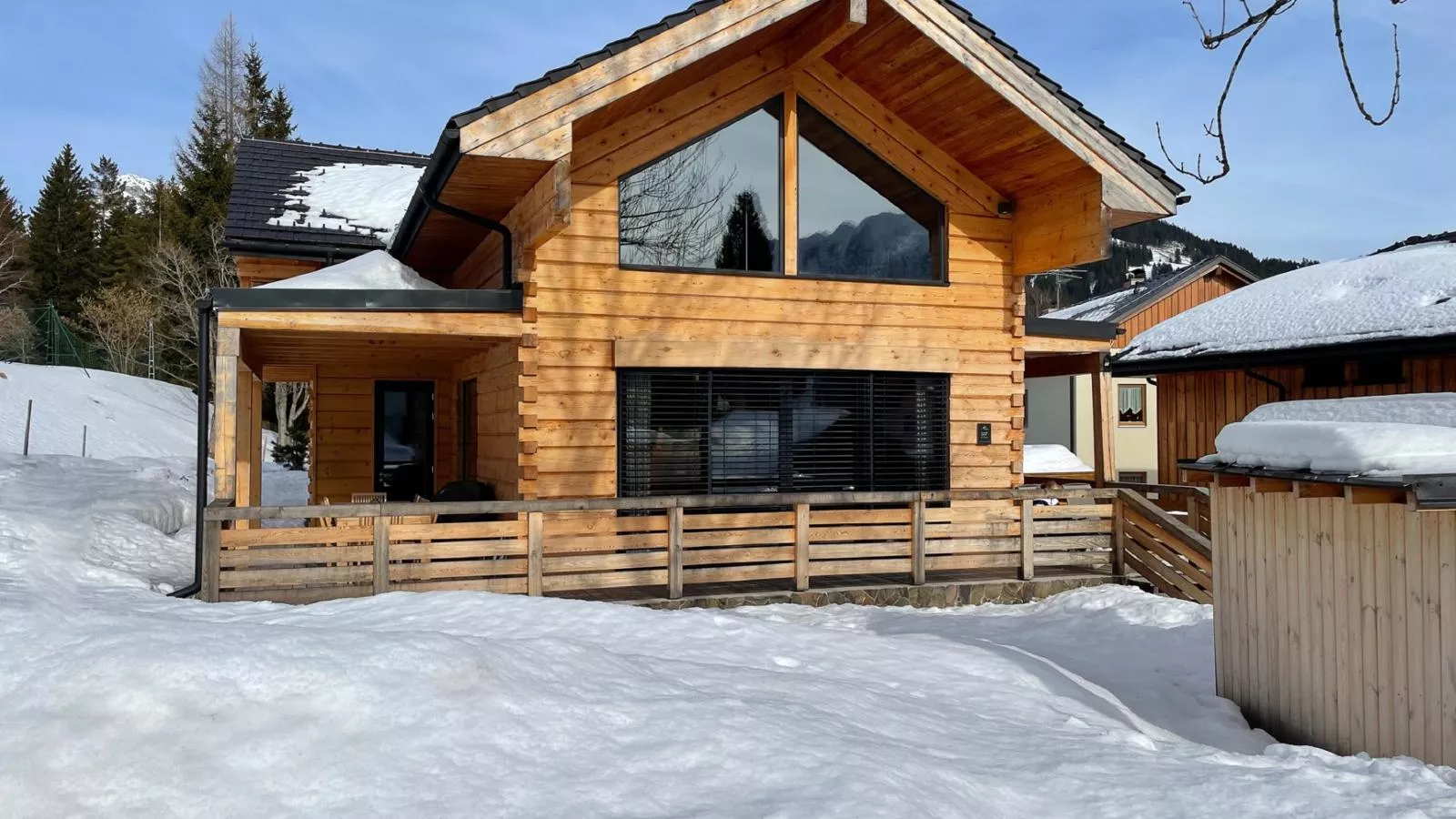 Holzchalet Tauplitz-Außenbereich Winter