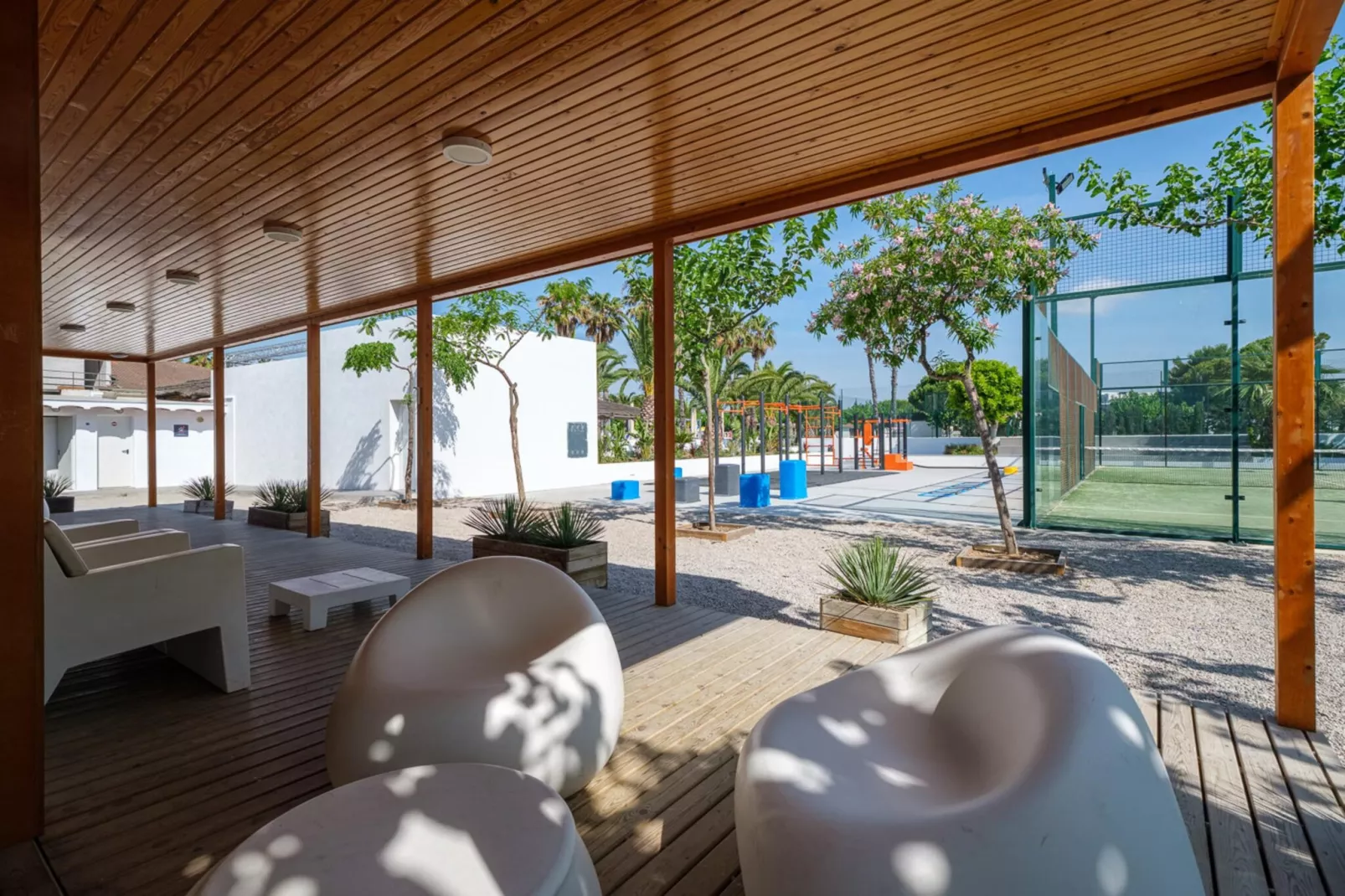 CAMPING ESTIVAL VENDRELL PLATJA TENT GRAND SAFARI GLAMPING-Terrace balcony