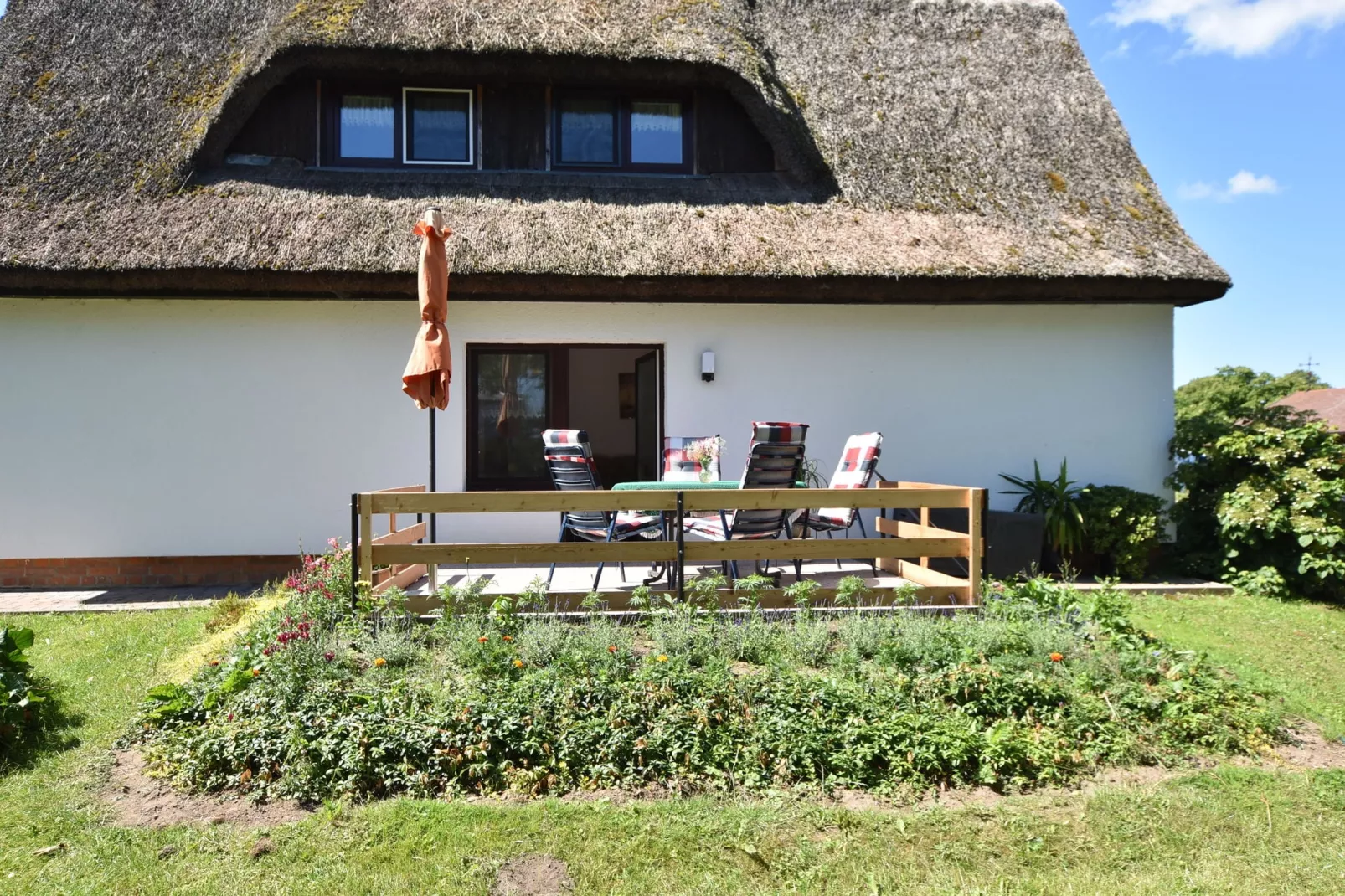 Reetdach-Terrace balcony