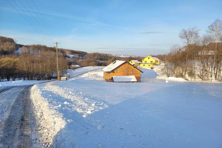 Komfortowy dom wakacyjny z basenem dla 10 osób-Exterior winter