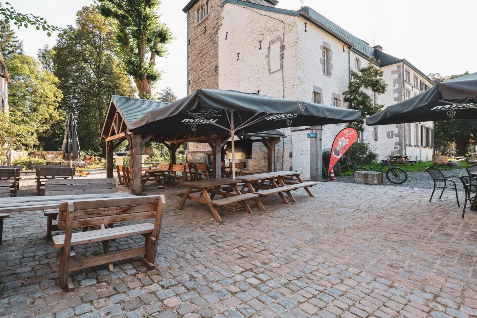 Appartement voor vier Domain Château Dieupart-Terrassenbalkon