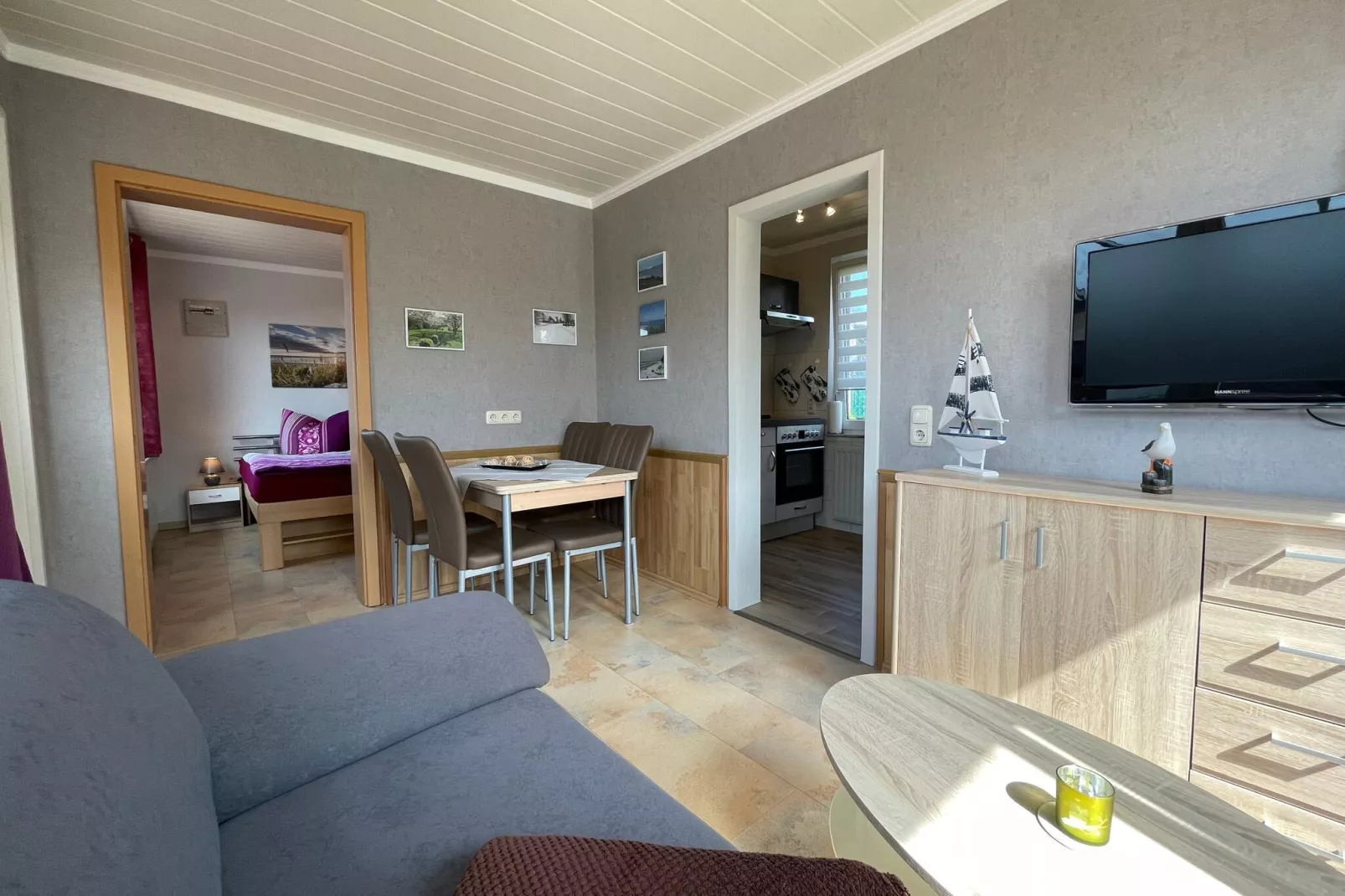 Gartenbungalow-Wohnzimmer