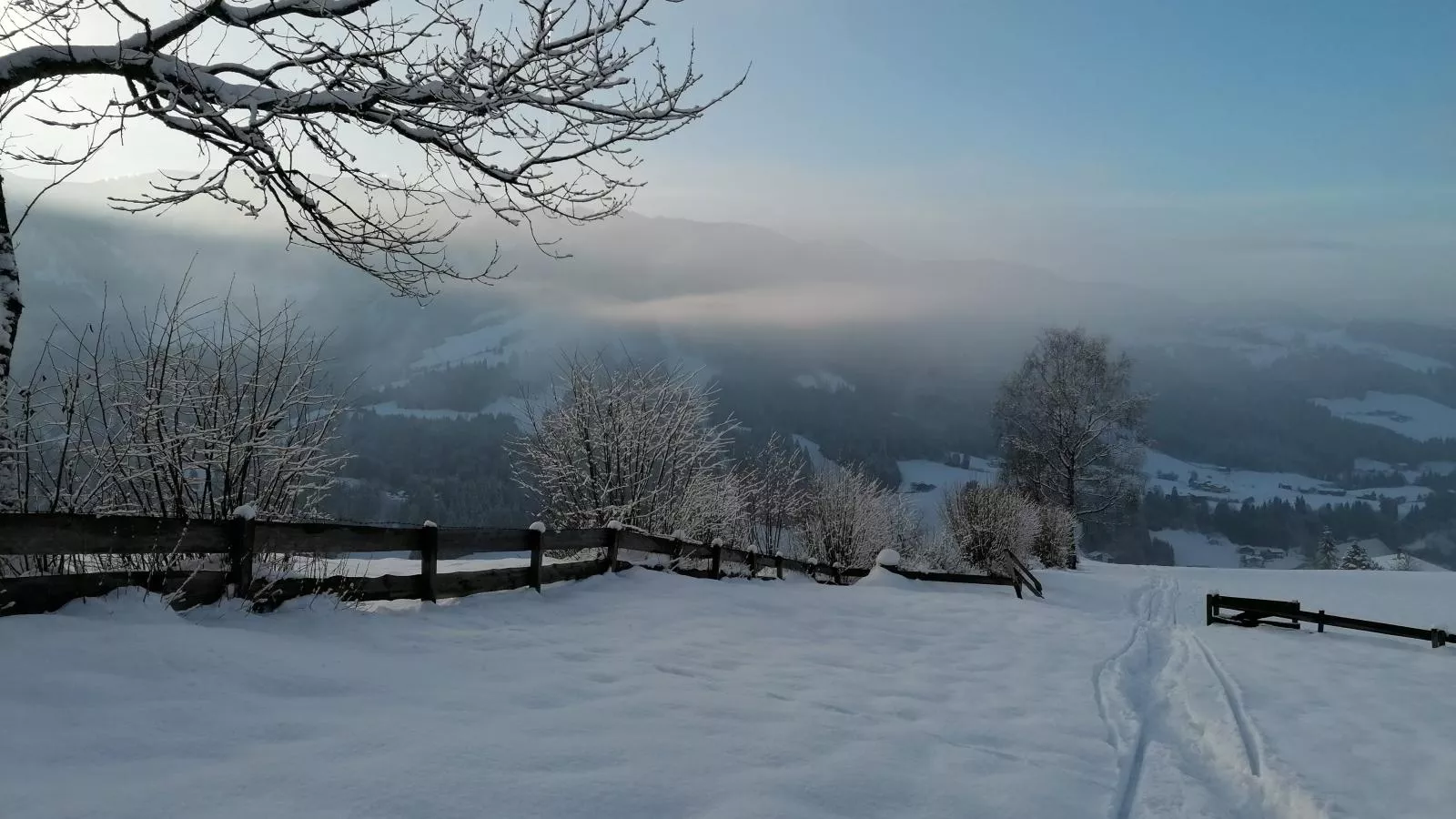 Hütte zum Dillental-View winter