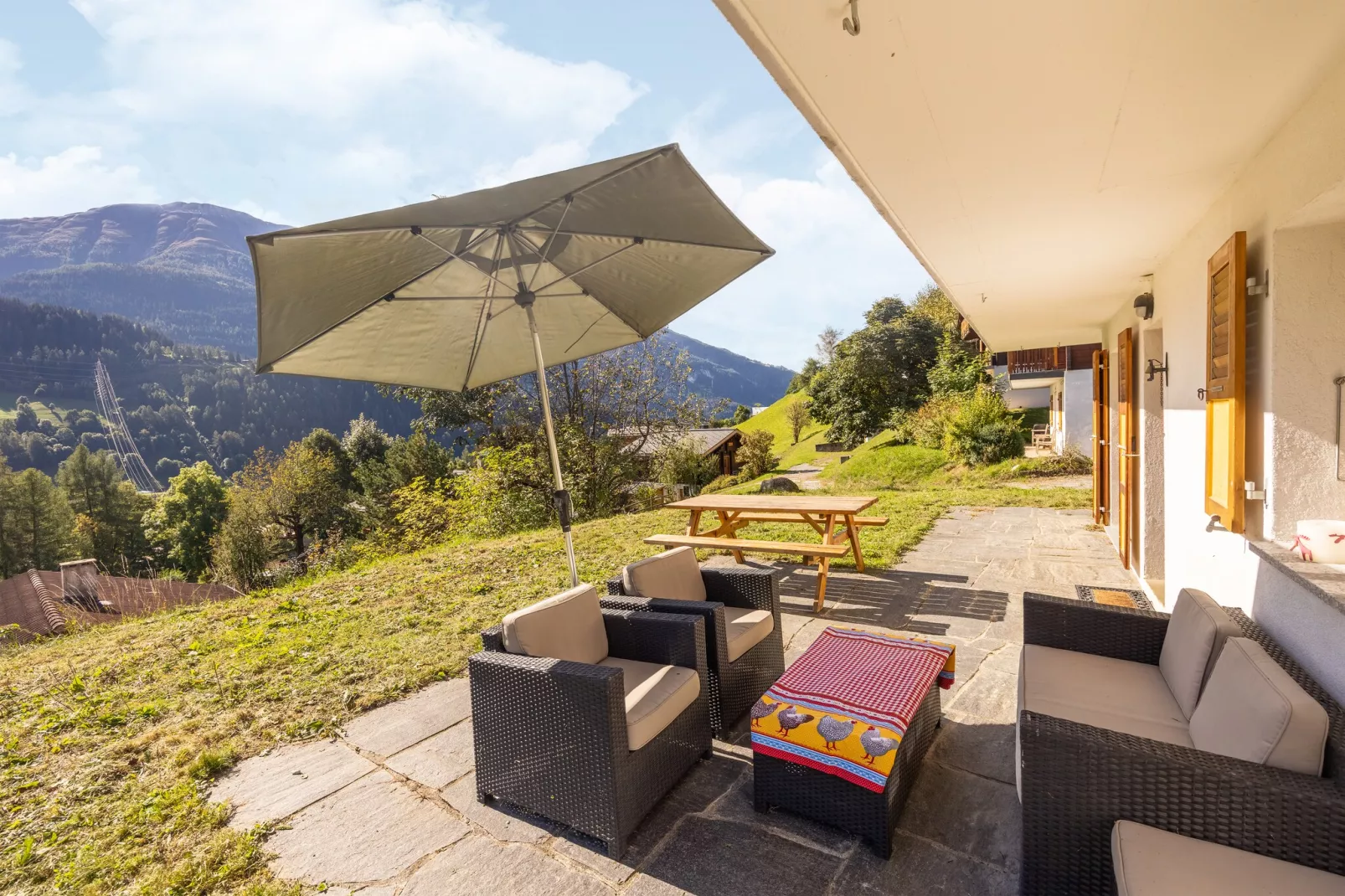 Chalet Verrel - beneden-Terrassenbalkon