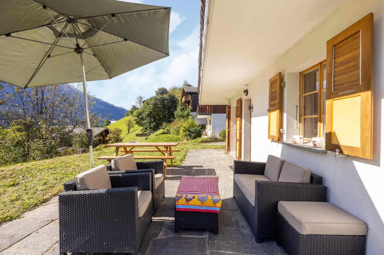 Chalet Verrel - beneden-Terrassenbalkon