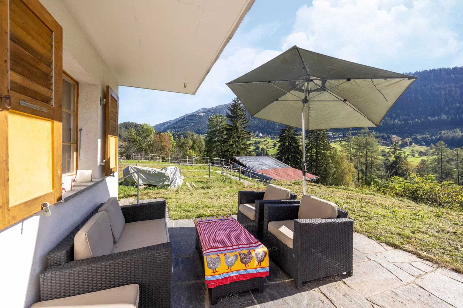 Chalet Verrel - beneden-Terrassenbalkon