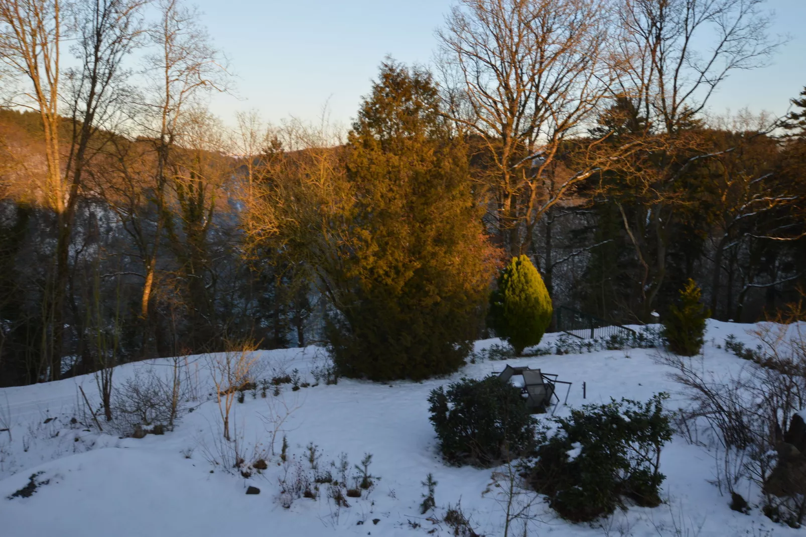 Ferienwohnung Weitblick I und II-Garden winter
