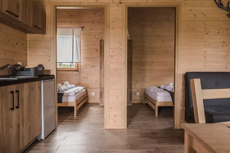 Osada Trzy Siostry domek nr 3 dla 5 osób Dąbrowa-Bedroom