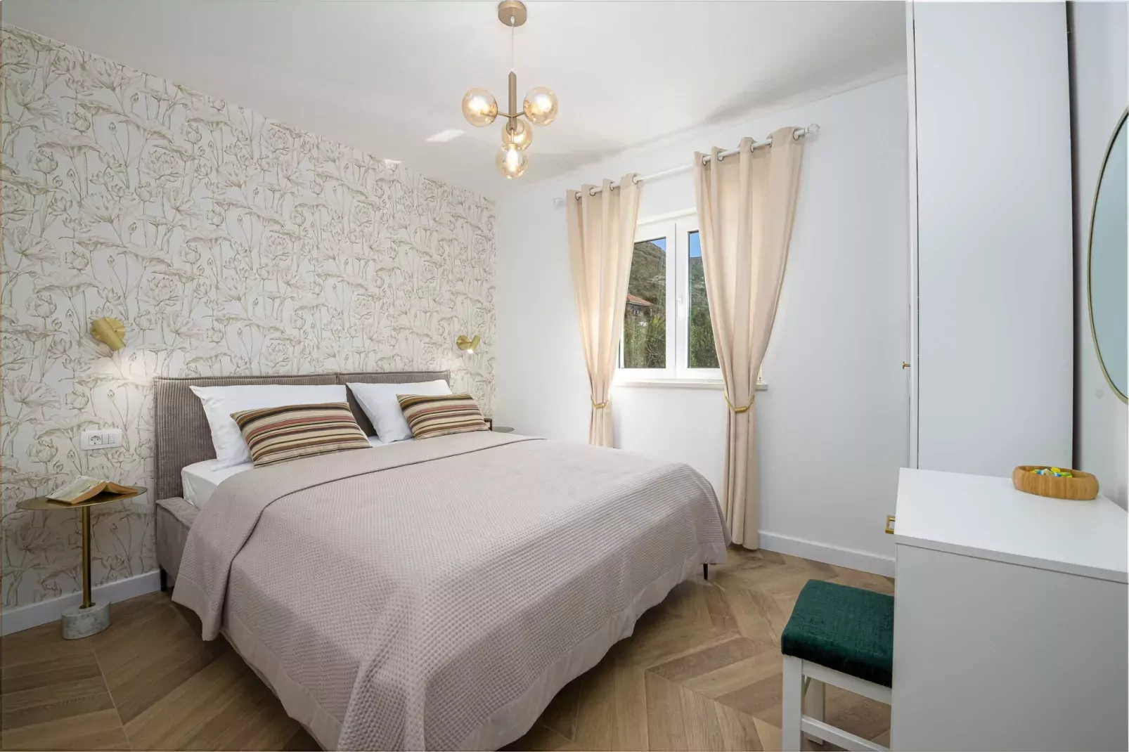 Apartments Maris-Comfort One Bedroom Apartment  with Terrace and Sea view-Bedroom