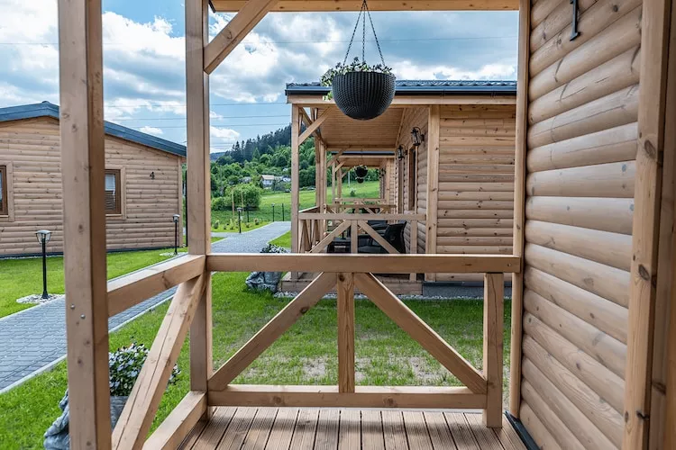 Osada Trzy Siostry domek nr 3 dla 5 osób Duszniki-Terrace balcony