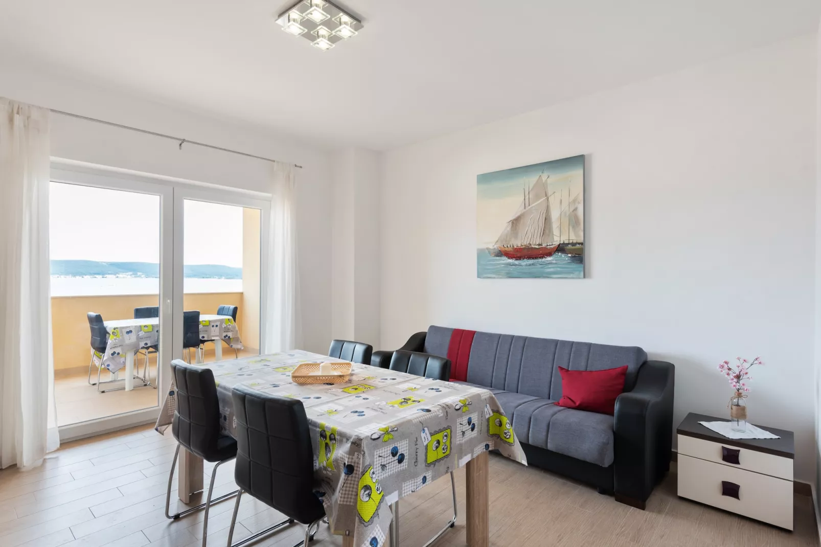Apartment Pasman with a beautiful sea view 3-Living room