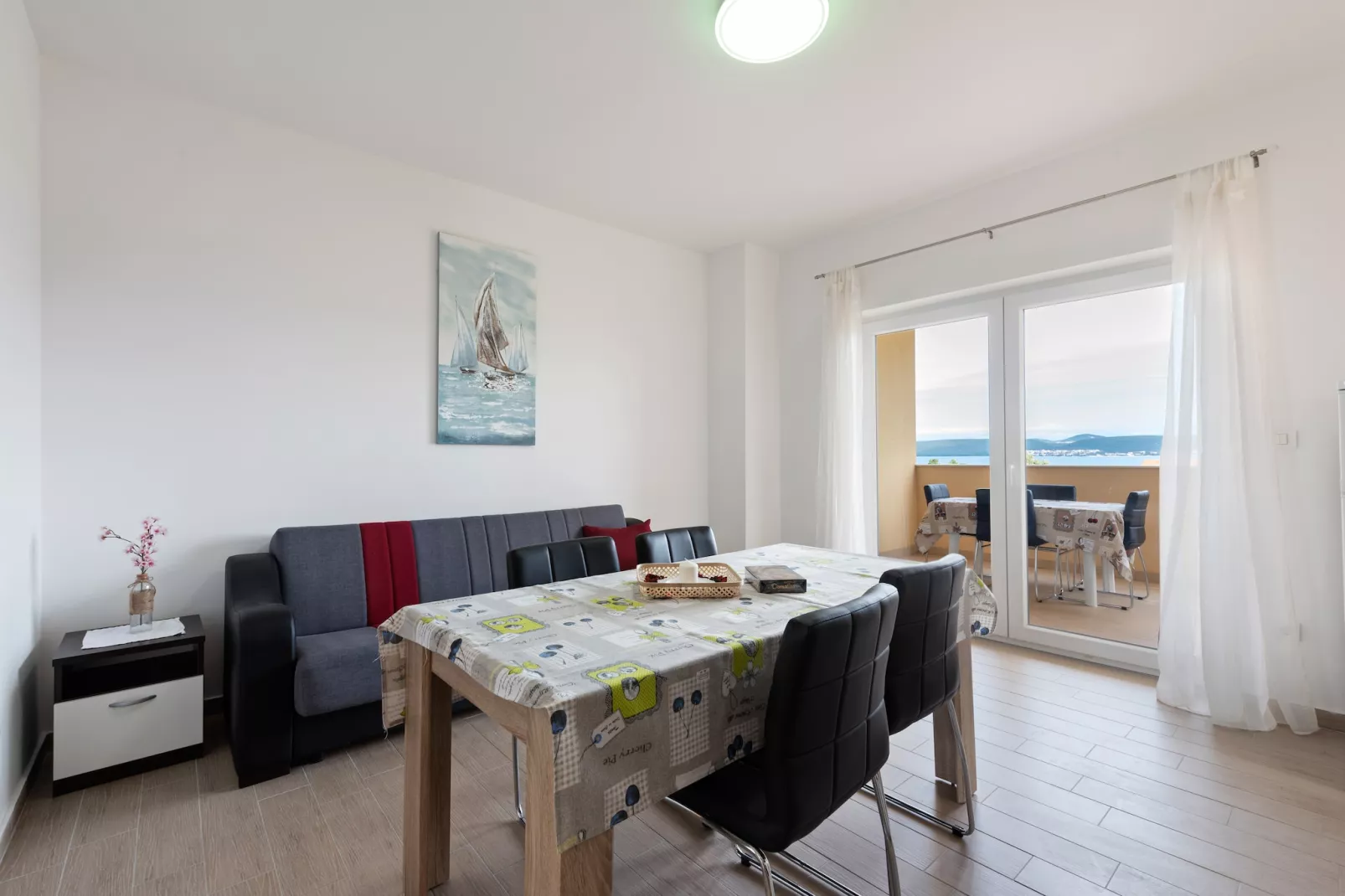 Apartment Pasman with a beautiful sea view 4-Living room