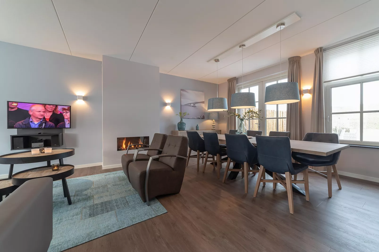 8-persoons geschakeld-Wohnzimmer