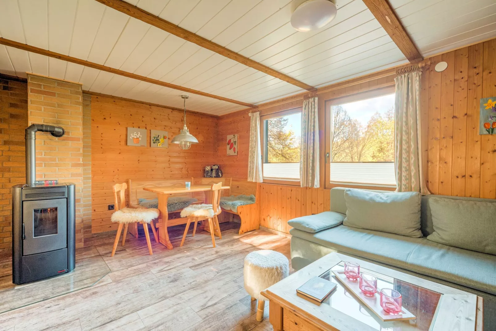 Maison de vacances à Güntersberge avec terrasse-Salon