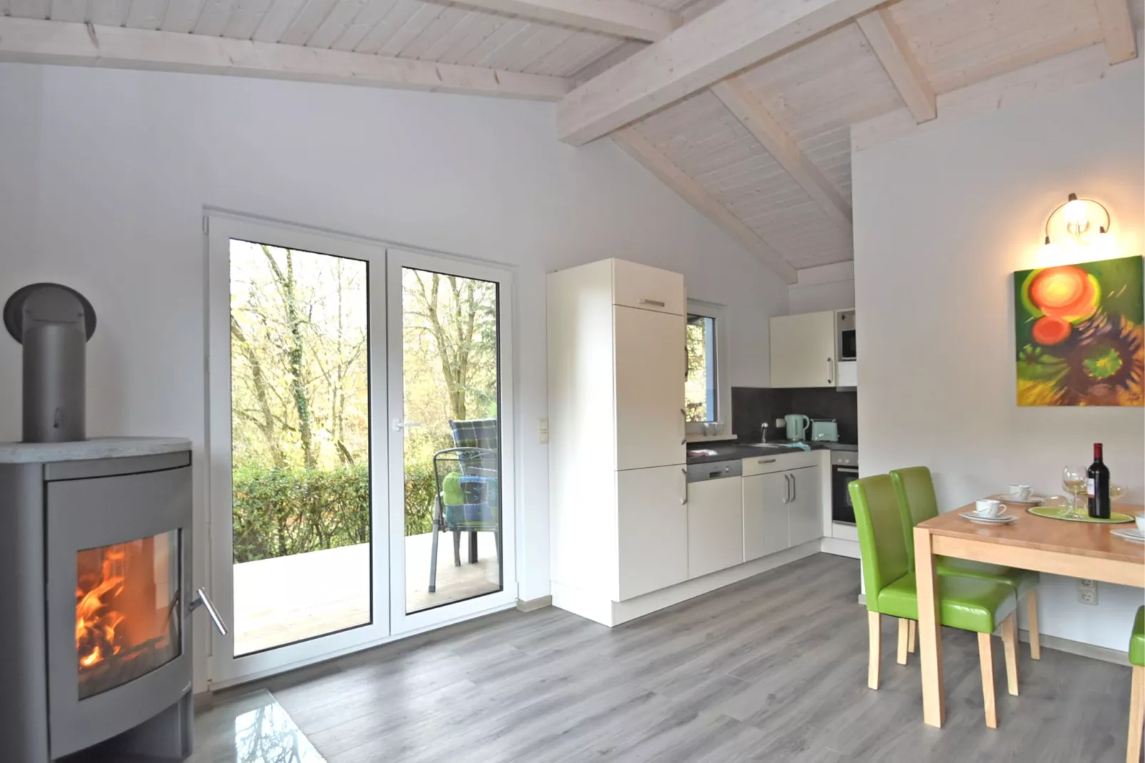 Modernes Ferienhaus in Güntersberge in Seenähe-Küche