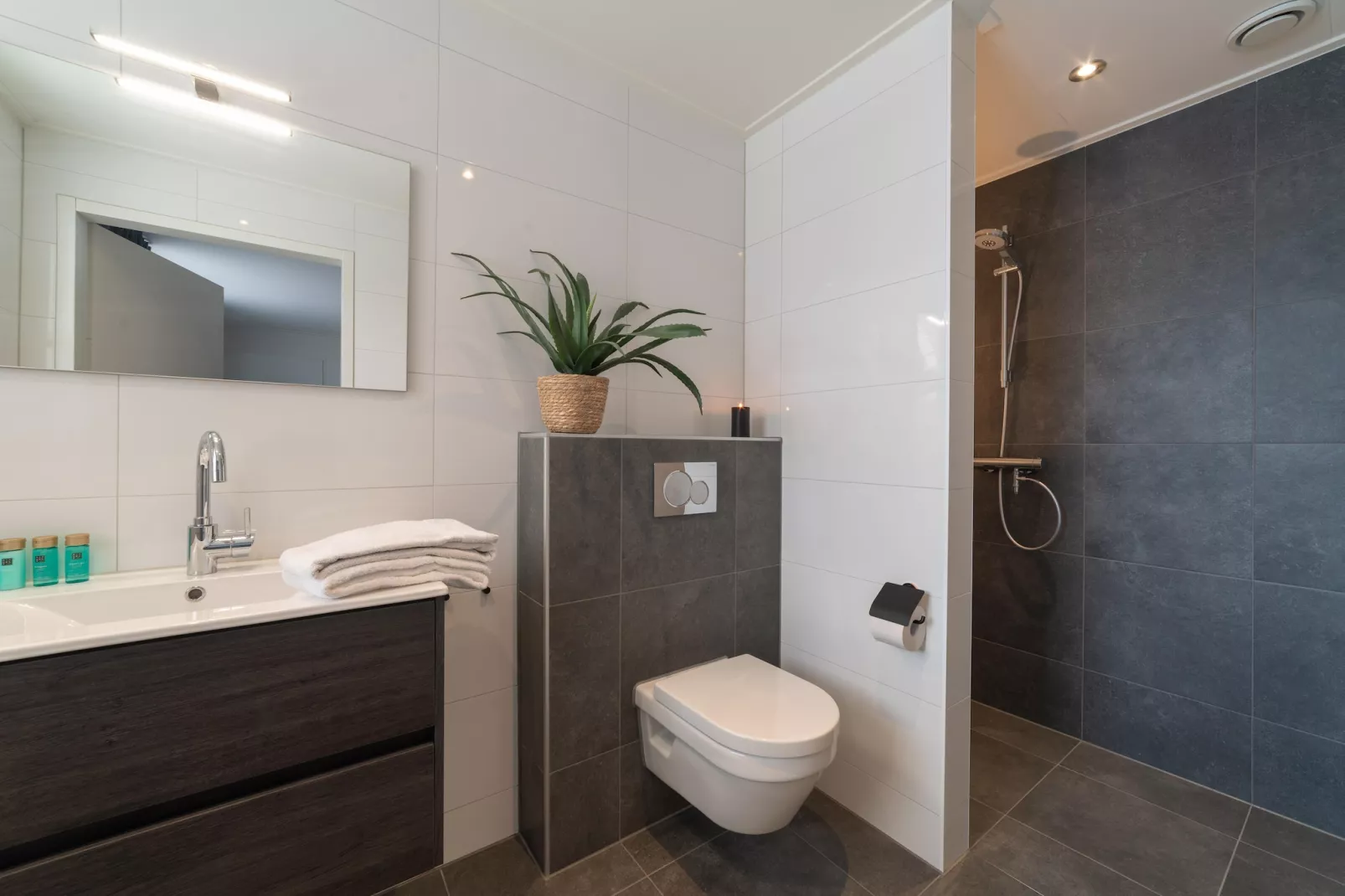 Charming Beveland met jacuzzi en buitensauna-Bathroom