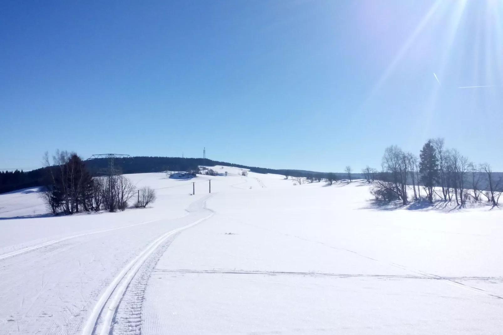 Im Erzgebirge-Gebiet Winter 5 km