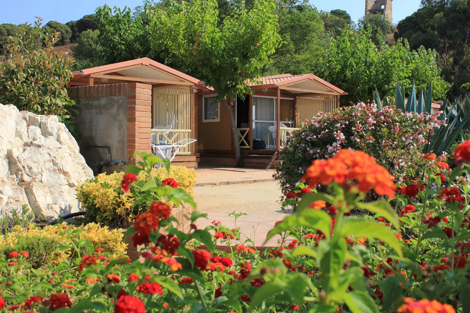 Camping Rocagrossa Bungalow 5 people-Exterior summer