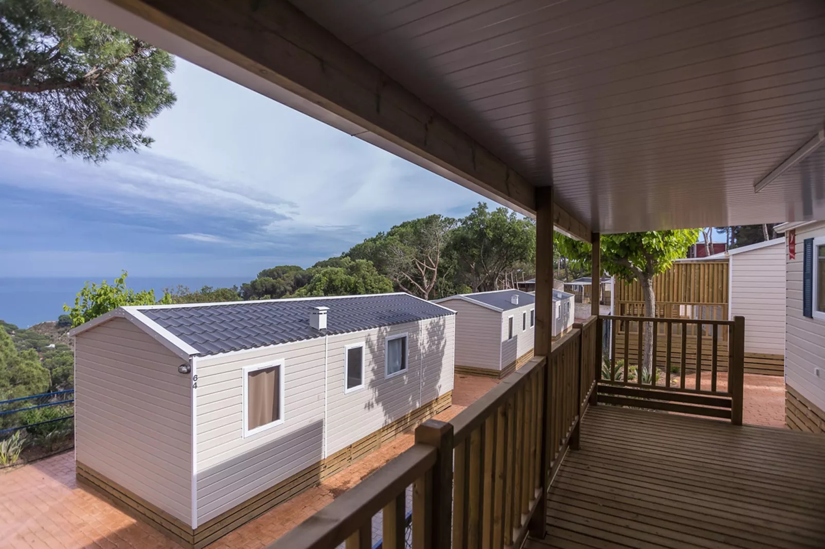 Camping Rocagrossa Mobile Home 6 people-Terrace balcony