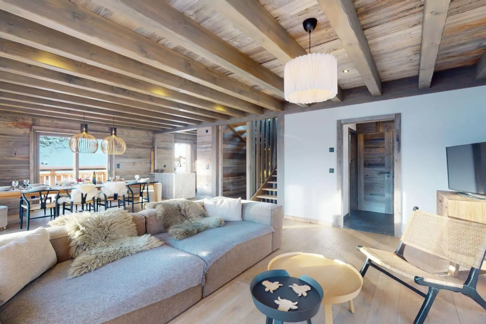 Ecureuil noir COSY & QUIET chalet 10 personnes-Salon