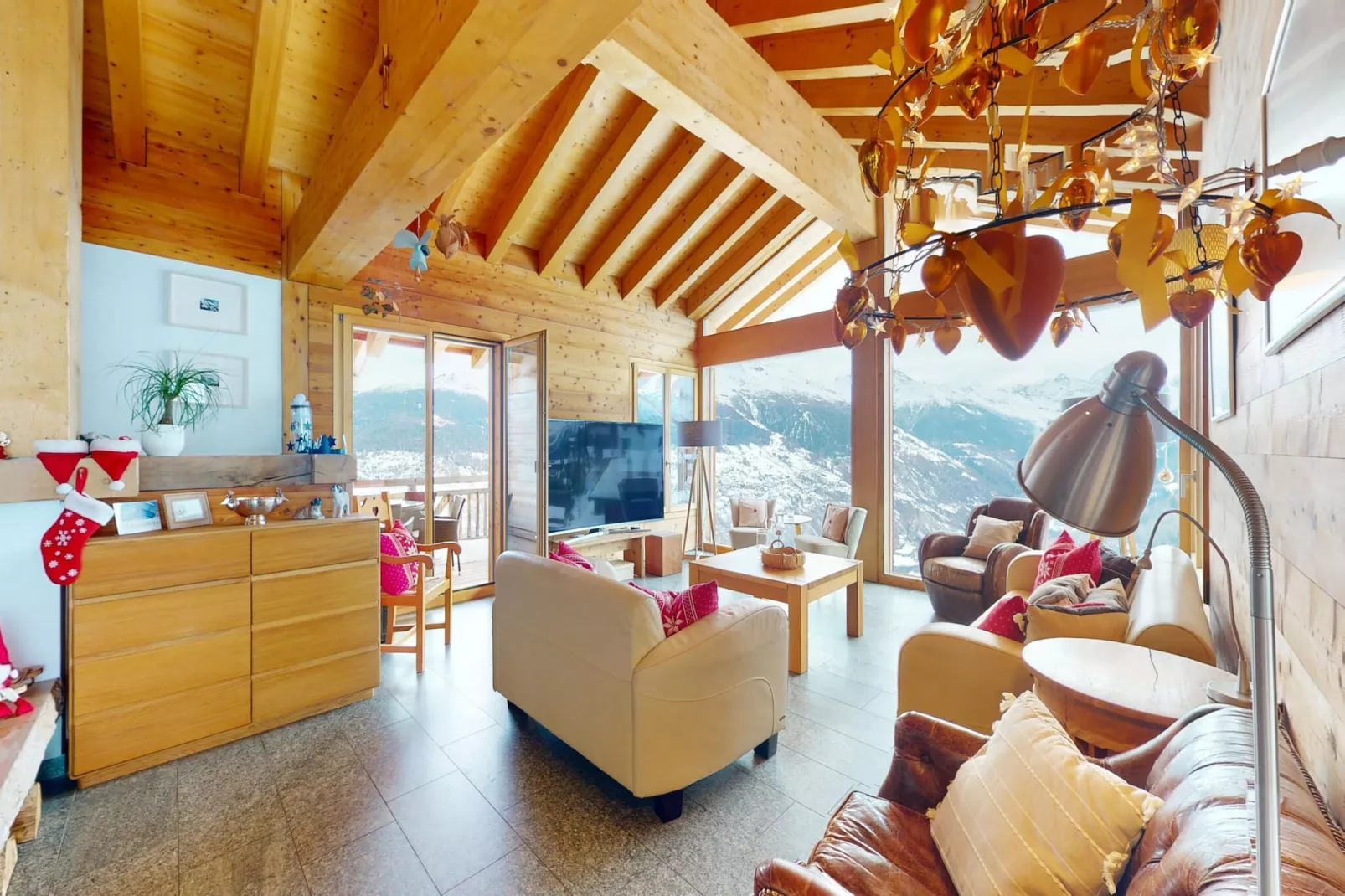 Etoiles des Neiges LUXE & JACUZZI chalet 12 pers-Living room