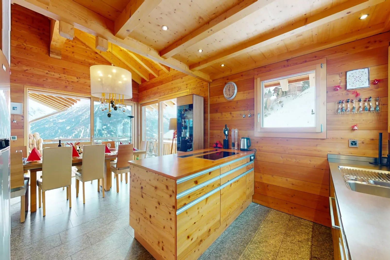 Etoiles des Neiges LUXE & JACUZZI chalet 12 pers-Kitchen