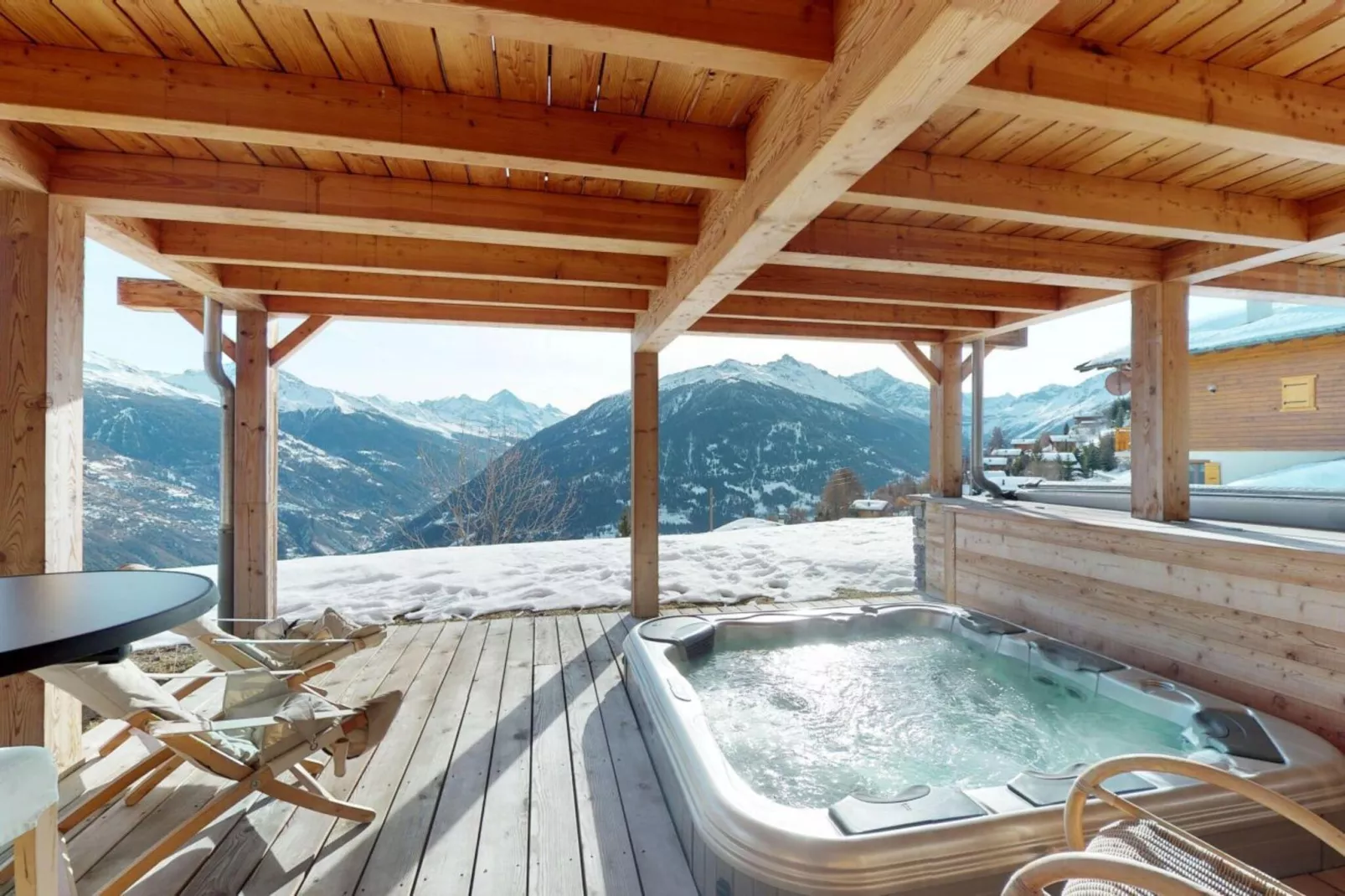 Etoiles des Neiges LUXE & JACUZZI chalet 12 pers-Terrace balcony