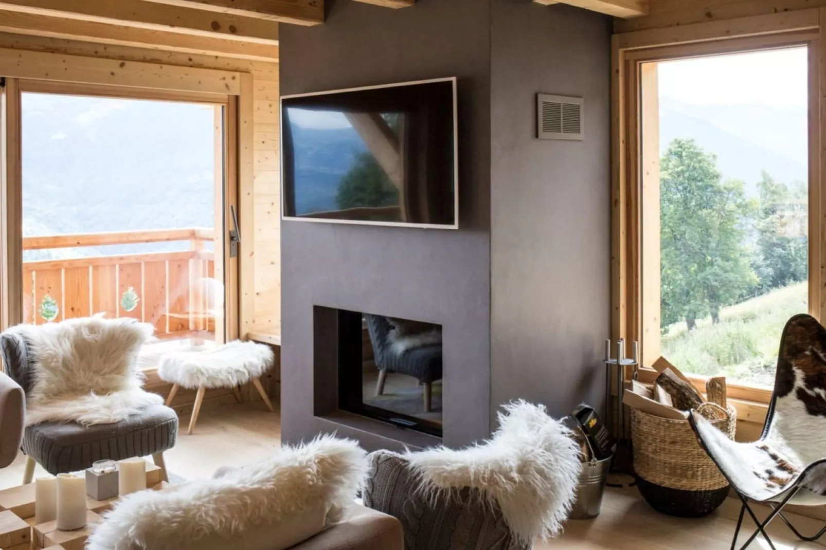 Touti LUXURY & NEW BUILD chalet 10 pers-Living room