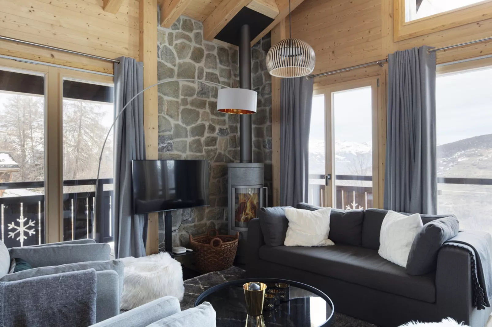 Bishorn COSY chalet 4 personnes-Salon