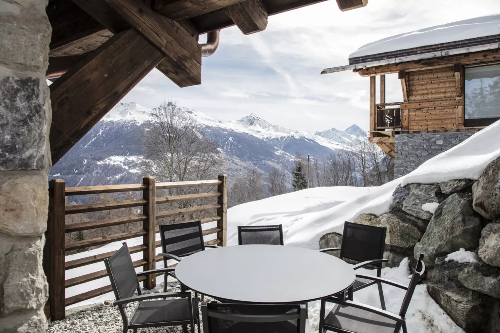 Bishorn COSY chalet 4 personnes-Balcon-terrasse