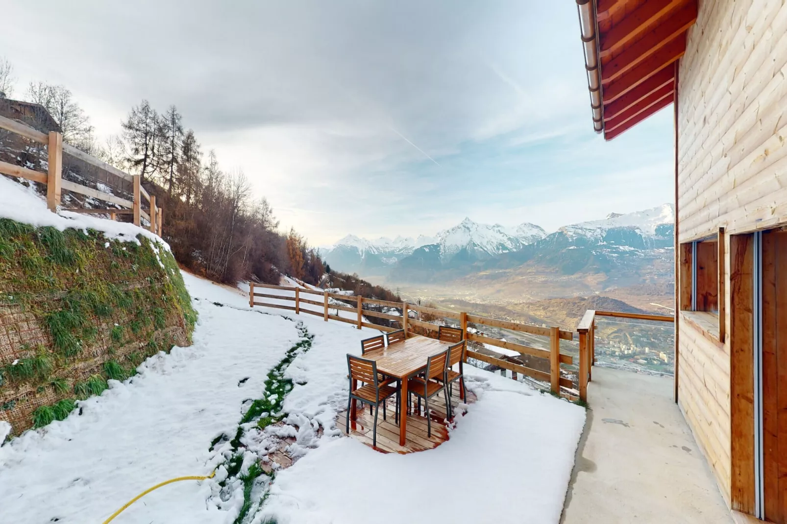 Teddy's VIEW & QUIET chalet 6 pers-Außenbereich Winter