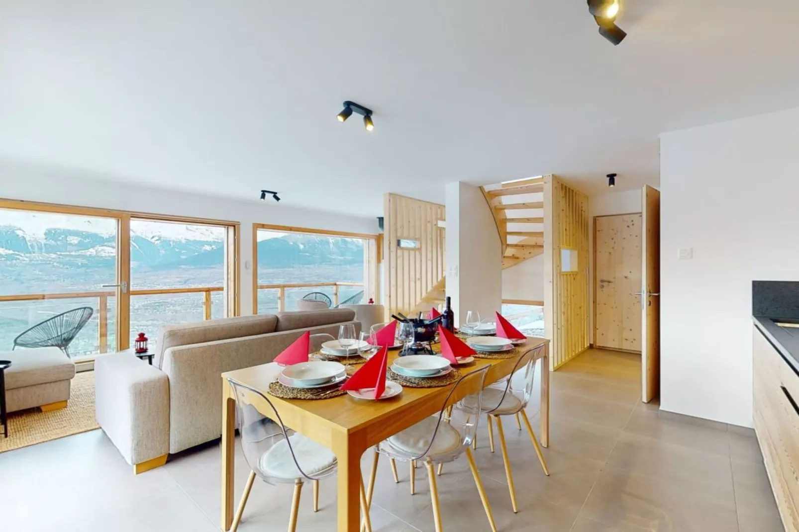 Teddy's VIEW & QUIET chalet 6 pers-Esszimmer