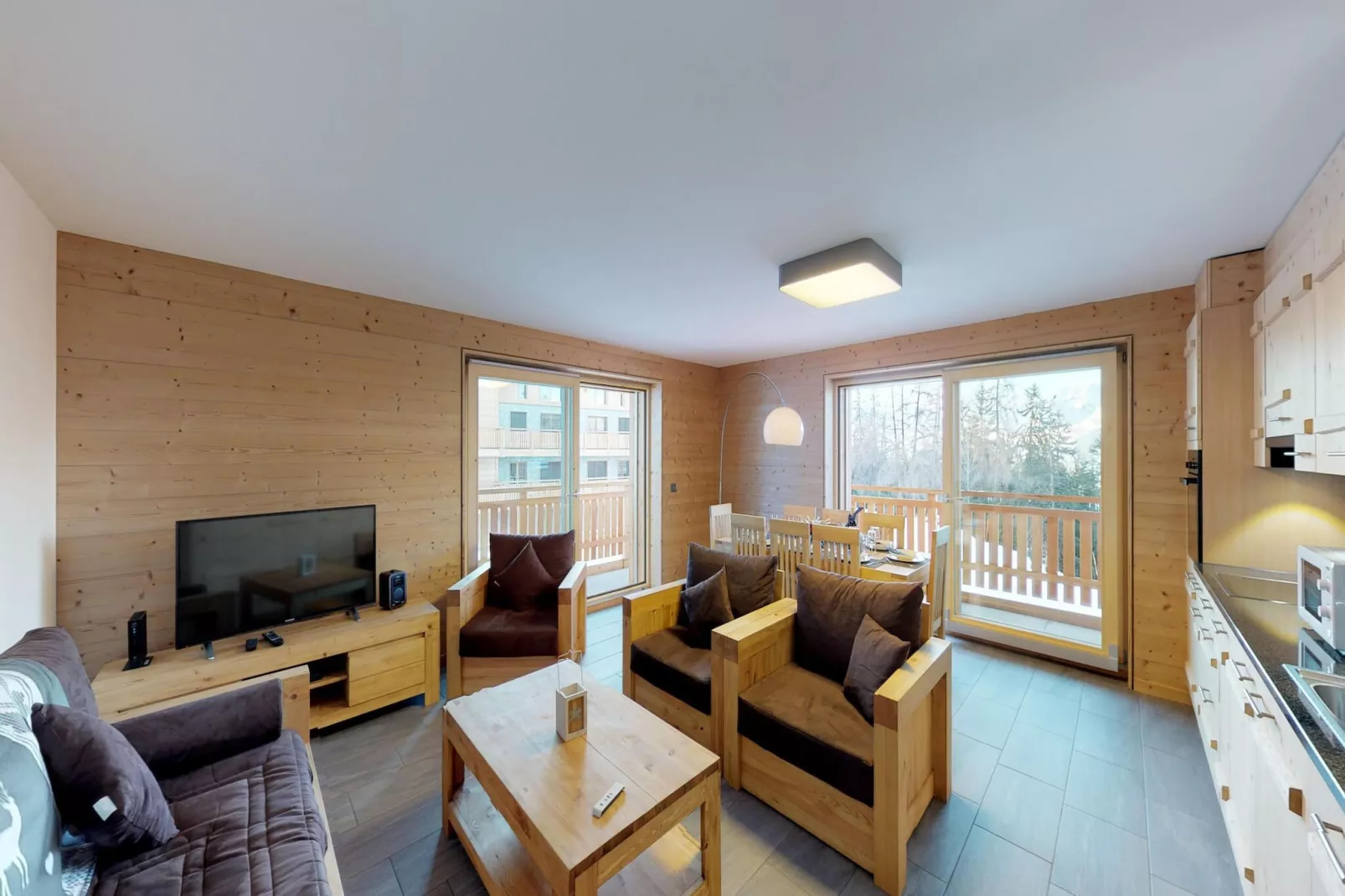 Les Mayens MB 010 - LUXURY apartment 8 pers-Wohnzimmer