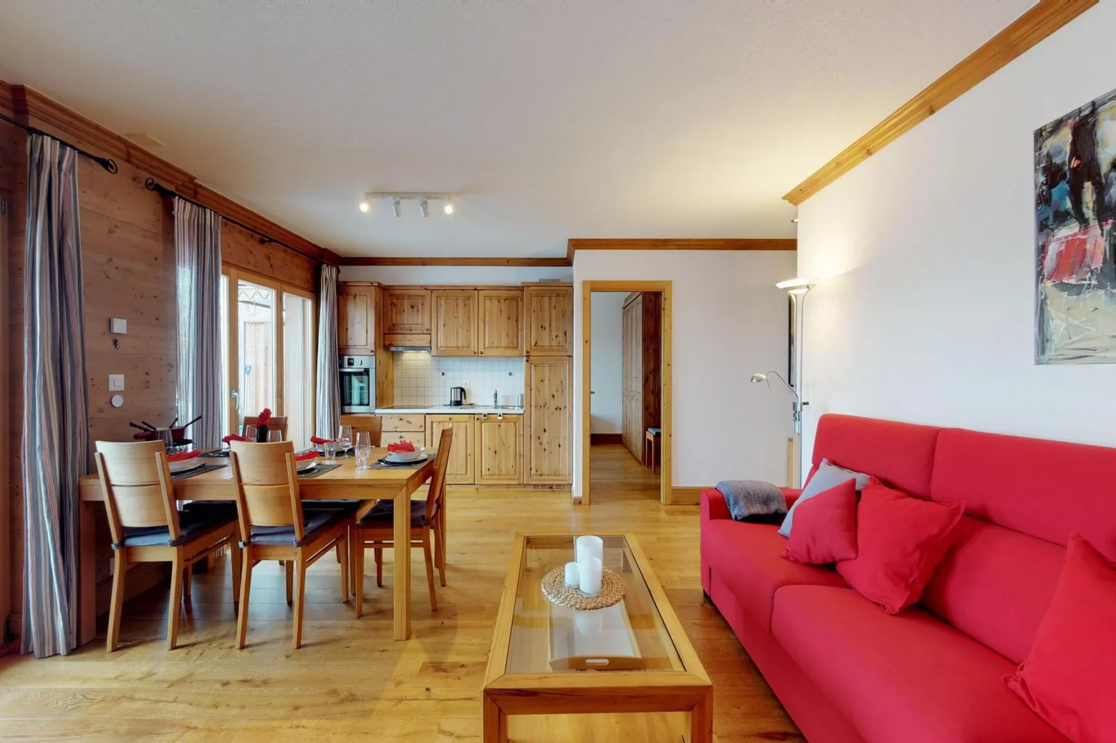 Hauts de Veysonnaz HV1 002 - SAUNA apartment 6 per-Living room