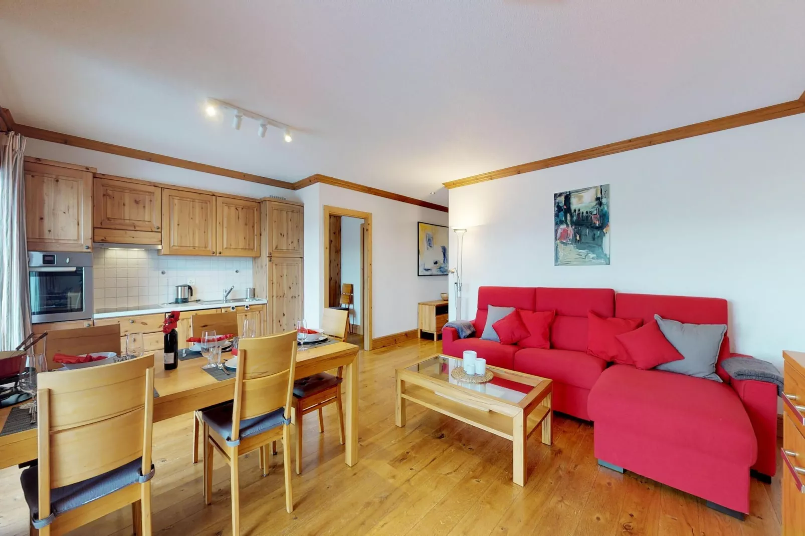 Hauts de Veysonnaz HV1 002 - SAUNA apartment 6 per-Living room