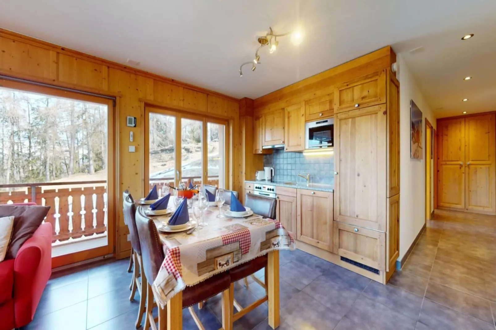 Hauts de Veysonnaz HV1 010 - SAUNA apartment 6 per-Dining room
