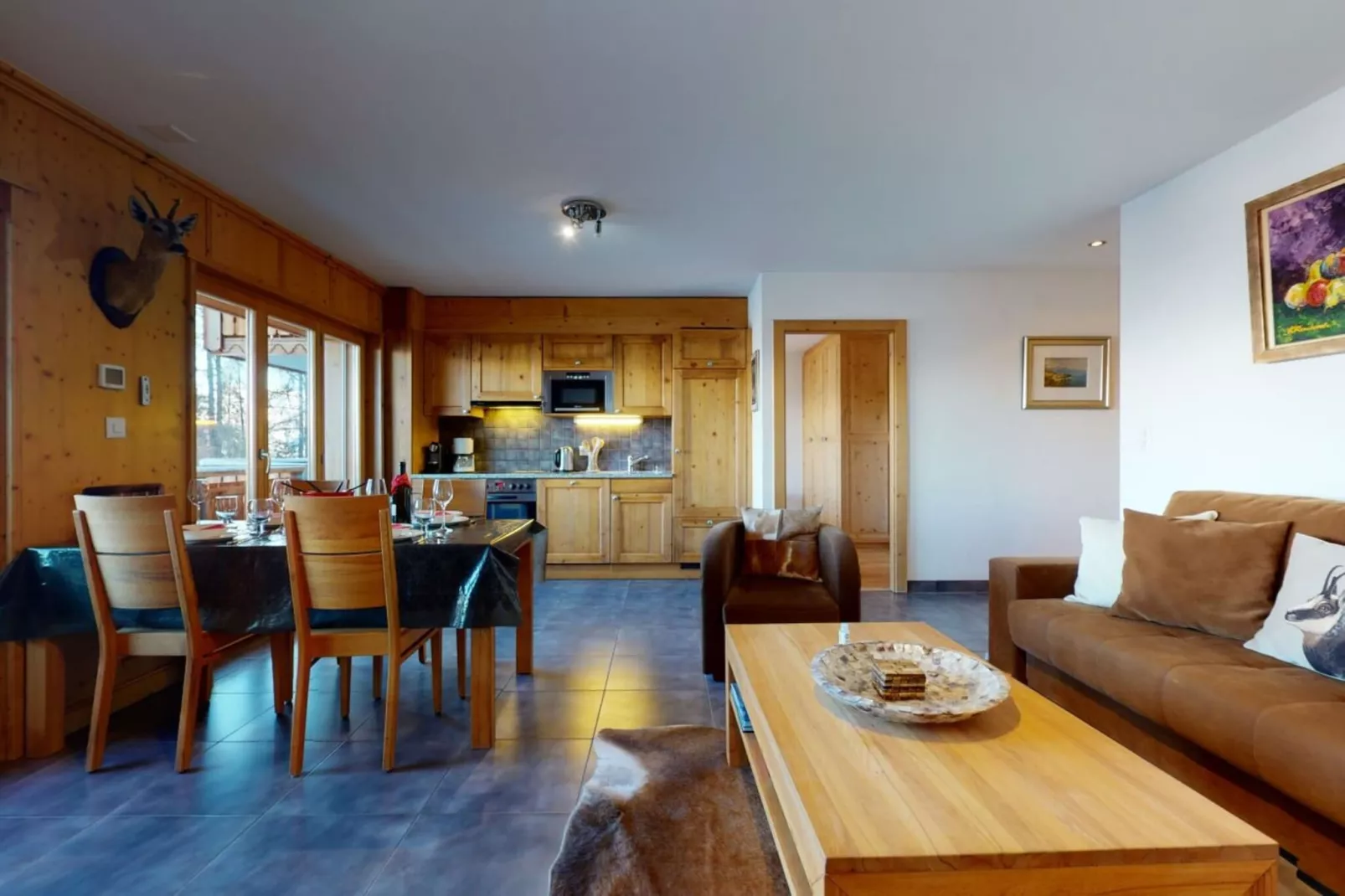 Hauts de Veysonnaz HV1 011 - SAUNA apartment 4 per-Salon