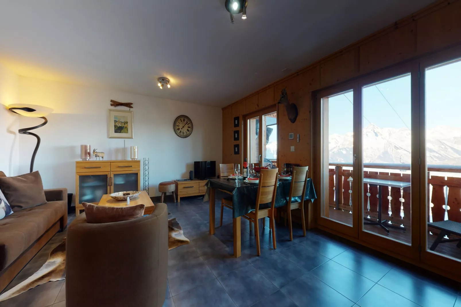 Hauts de Veysonnaz HV1 011 - SAUNA apartment 4 per-Salle à manger
