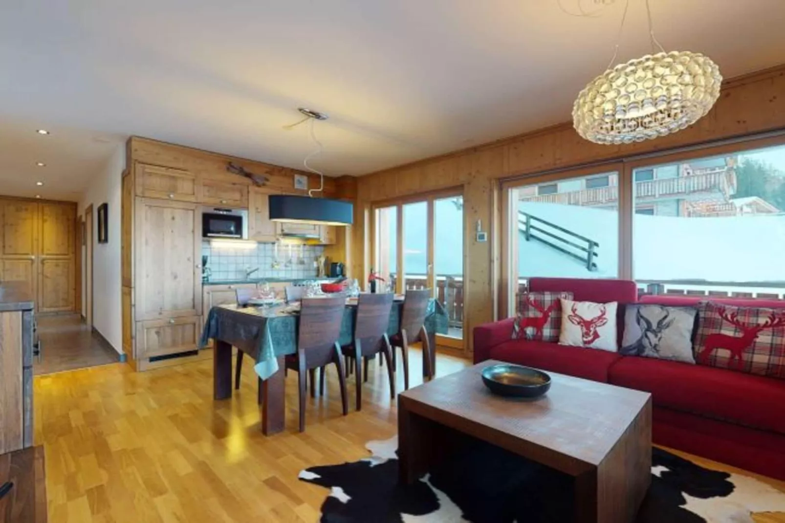 Hauts de Veysonnaz HV1 012 - SAUNA apartment 6 per-Living room