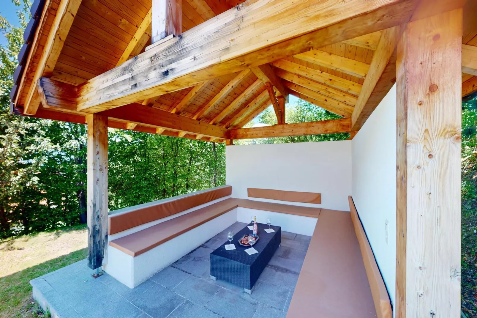 Axaari - VIEW & SWIMMING POOL chalet 10 pers-Terrassenbalkon
