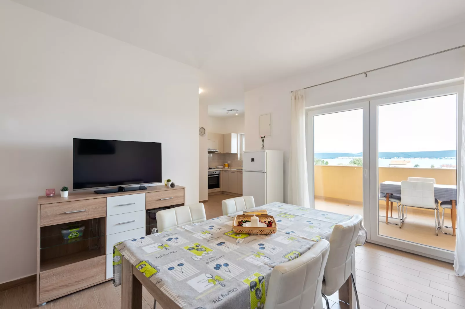 Apartment Pasman with a beautiful sea view 1-Living room
