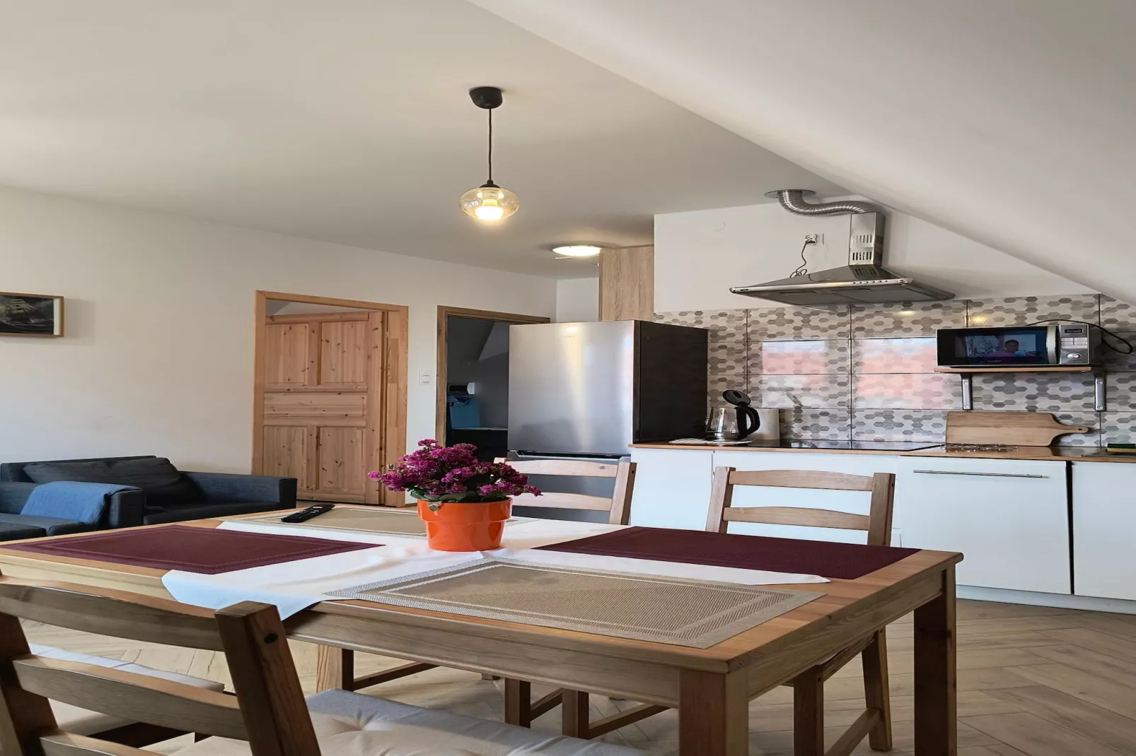 Apartament na piętrze z dwoma pojedynczymi łóżkami-Kitchen