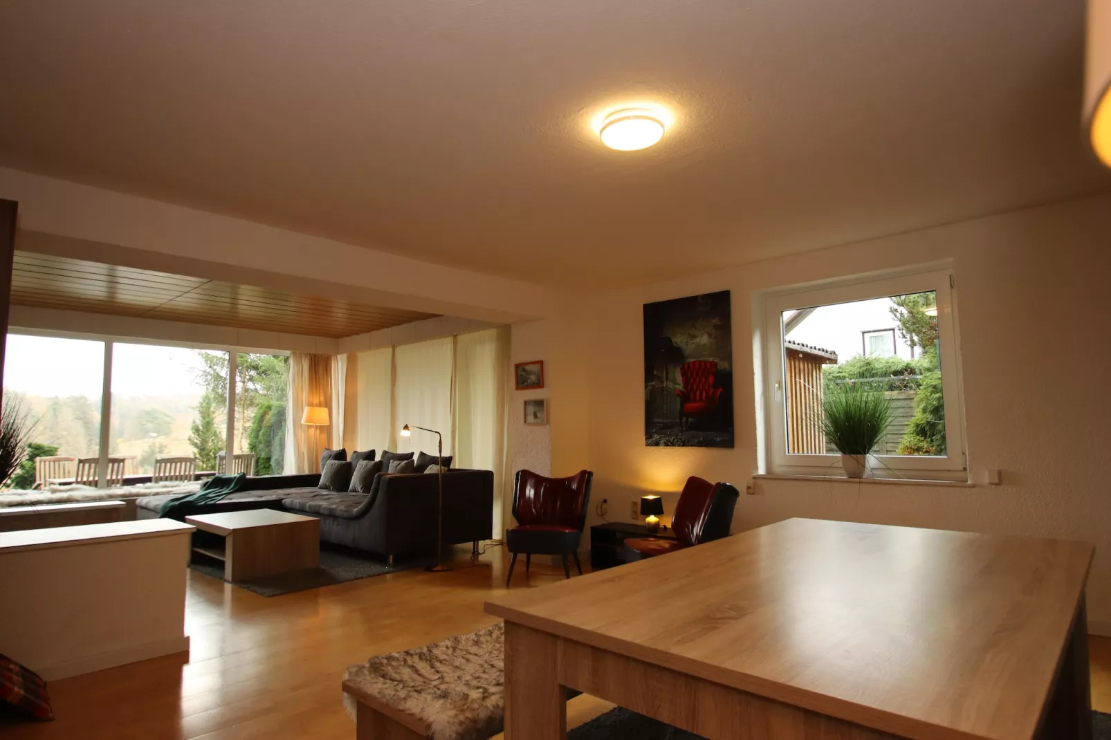 Kombination Bärenhütte  Hirschblick 10 Erw 2 Kinder-Living room