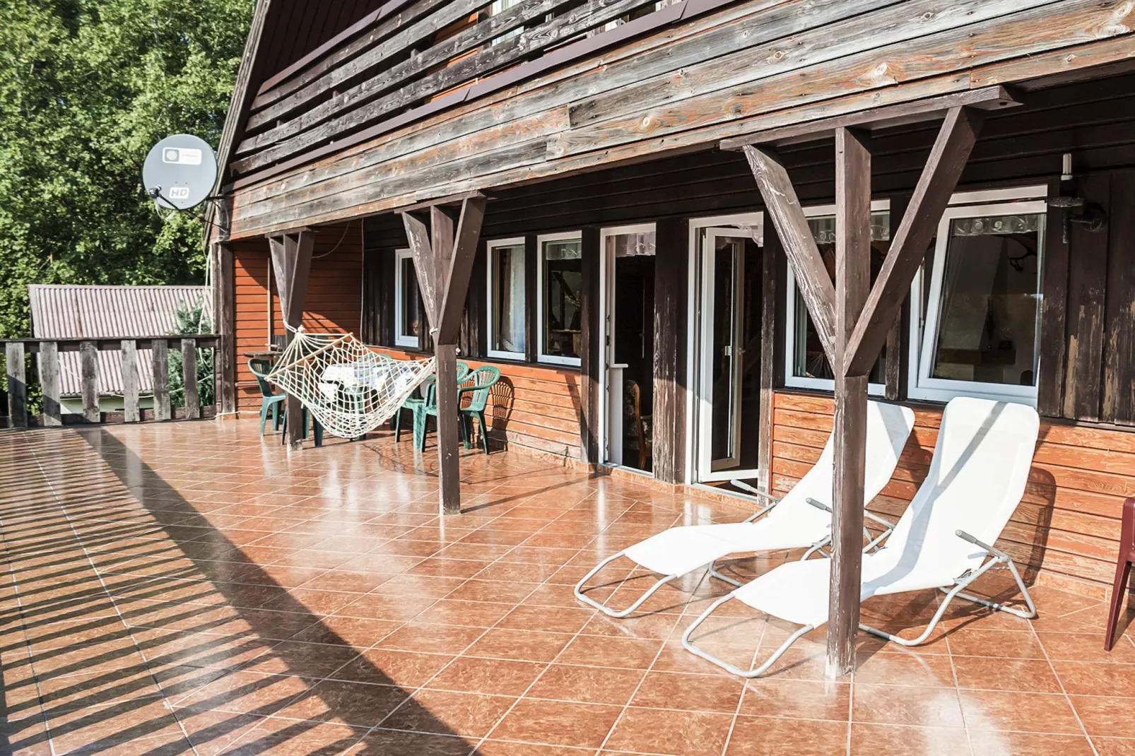 Holiday home in Szymbark-Terrace balcony