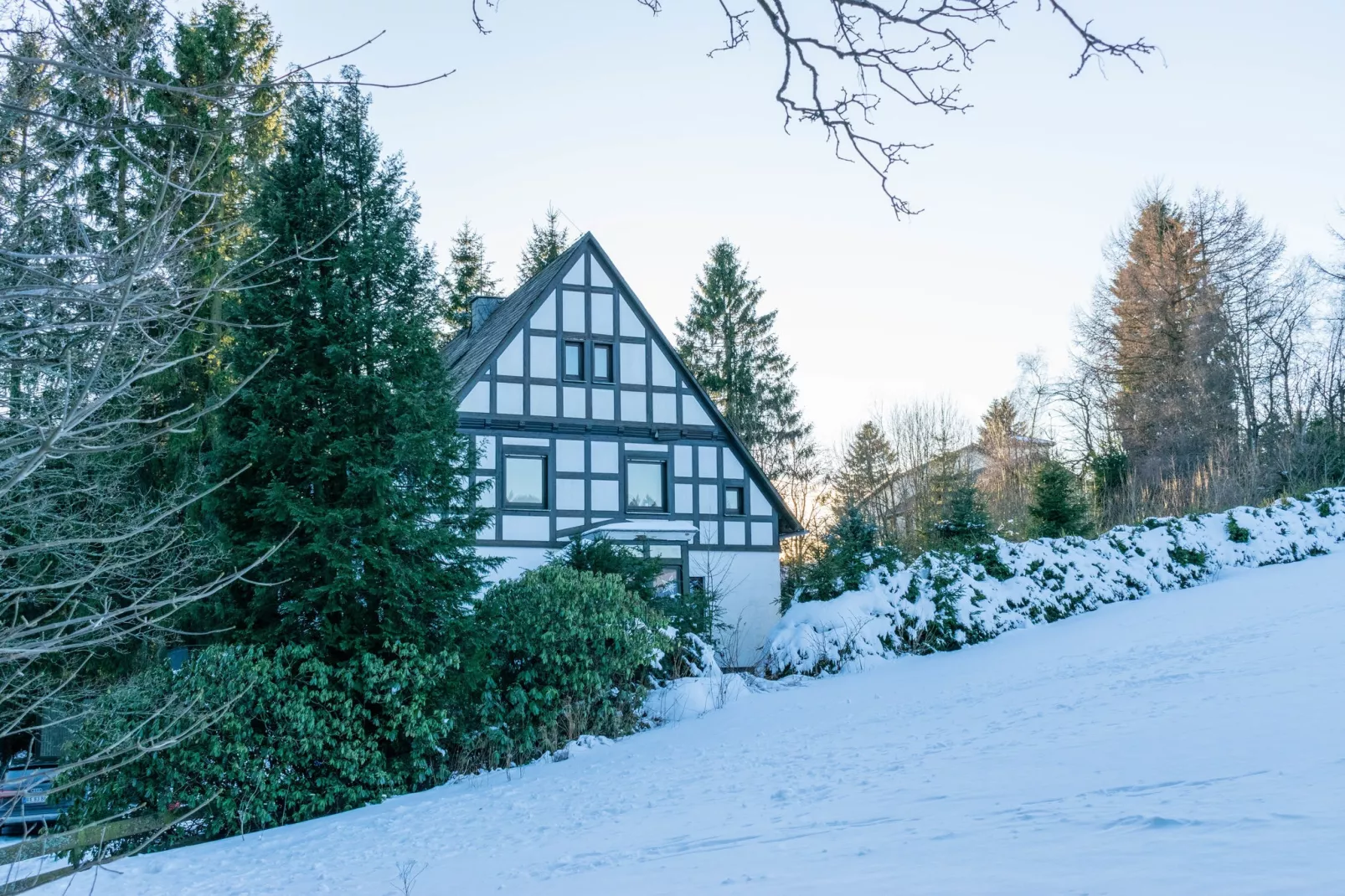 Idyllic holiday home near the ski area-Exterior winter
