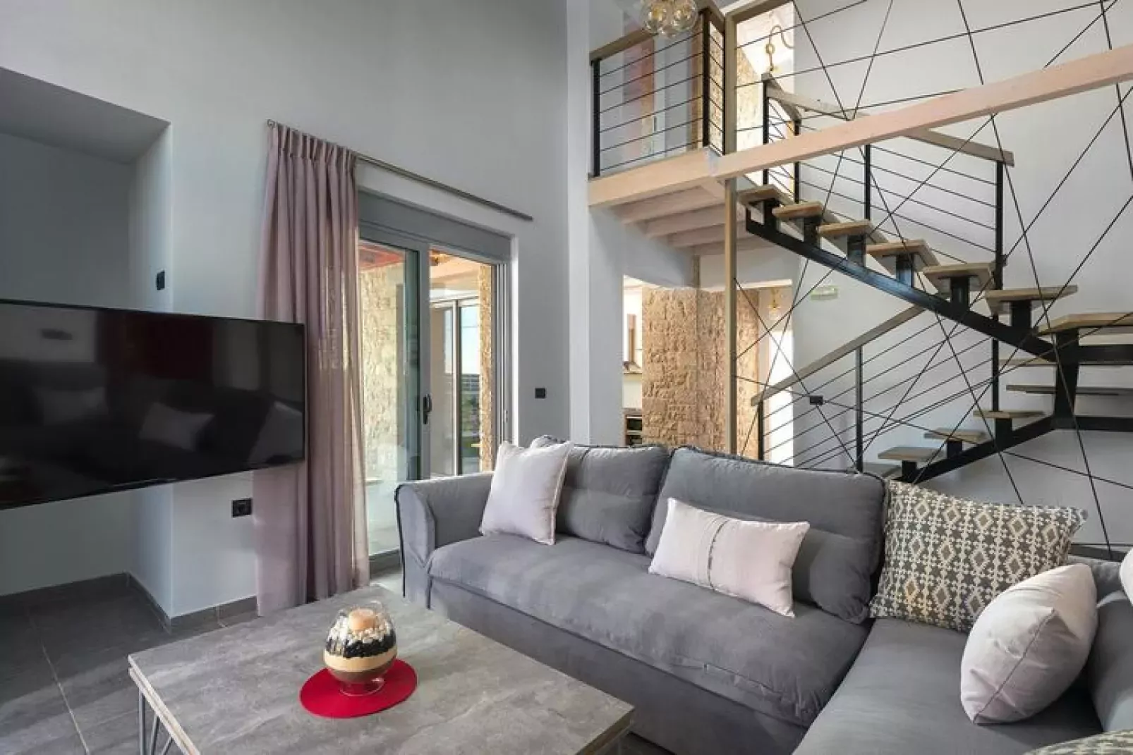 Villa Lachania-3-bedroom - Villa 2-Living room