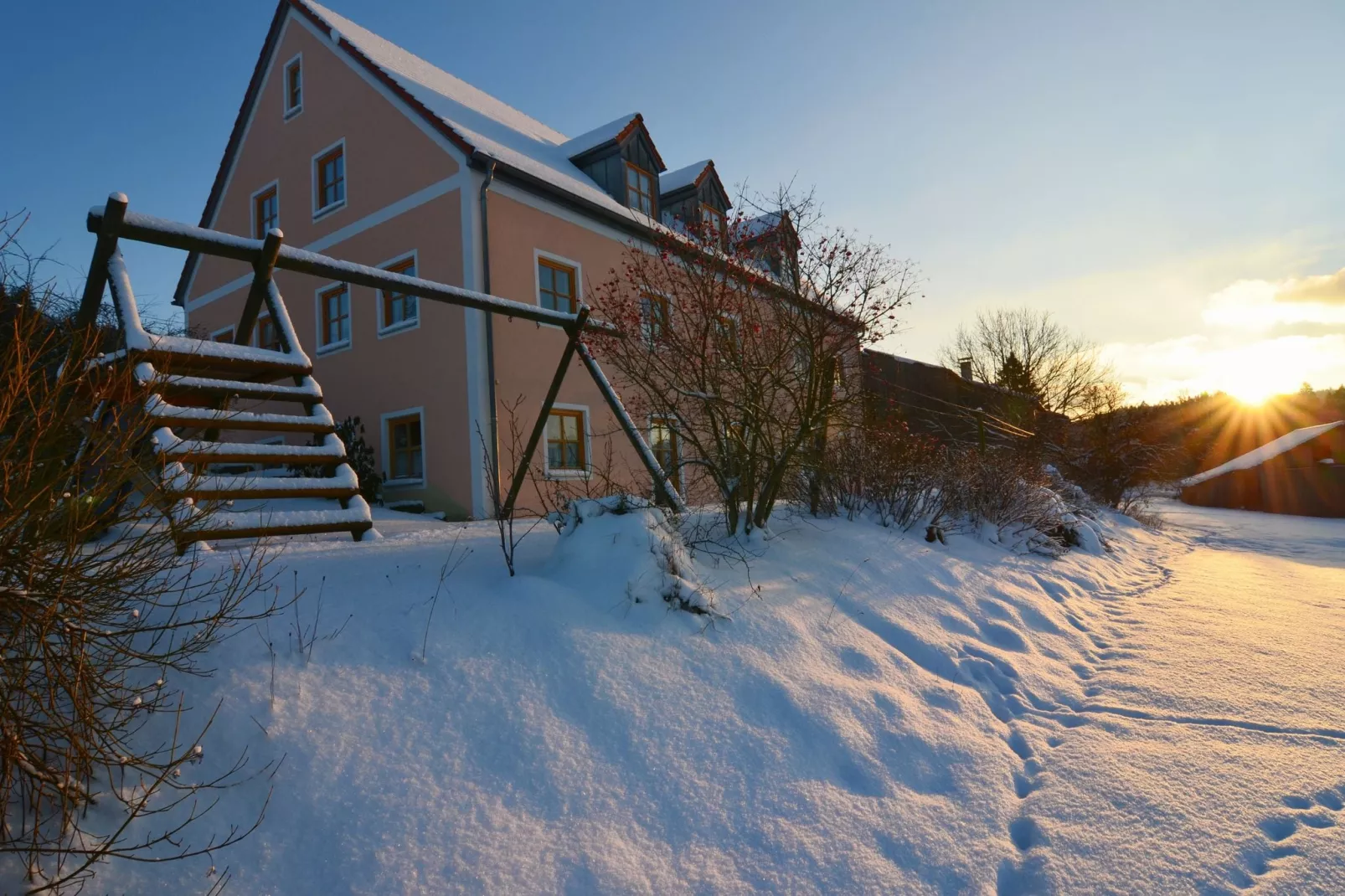Blumenhof-Außenbereich Winter