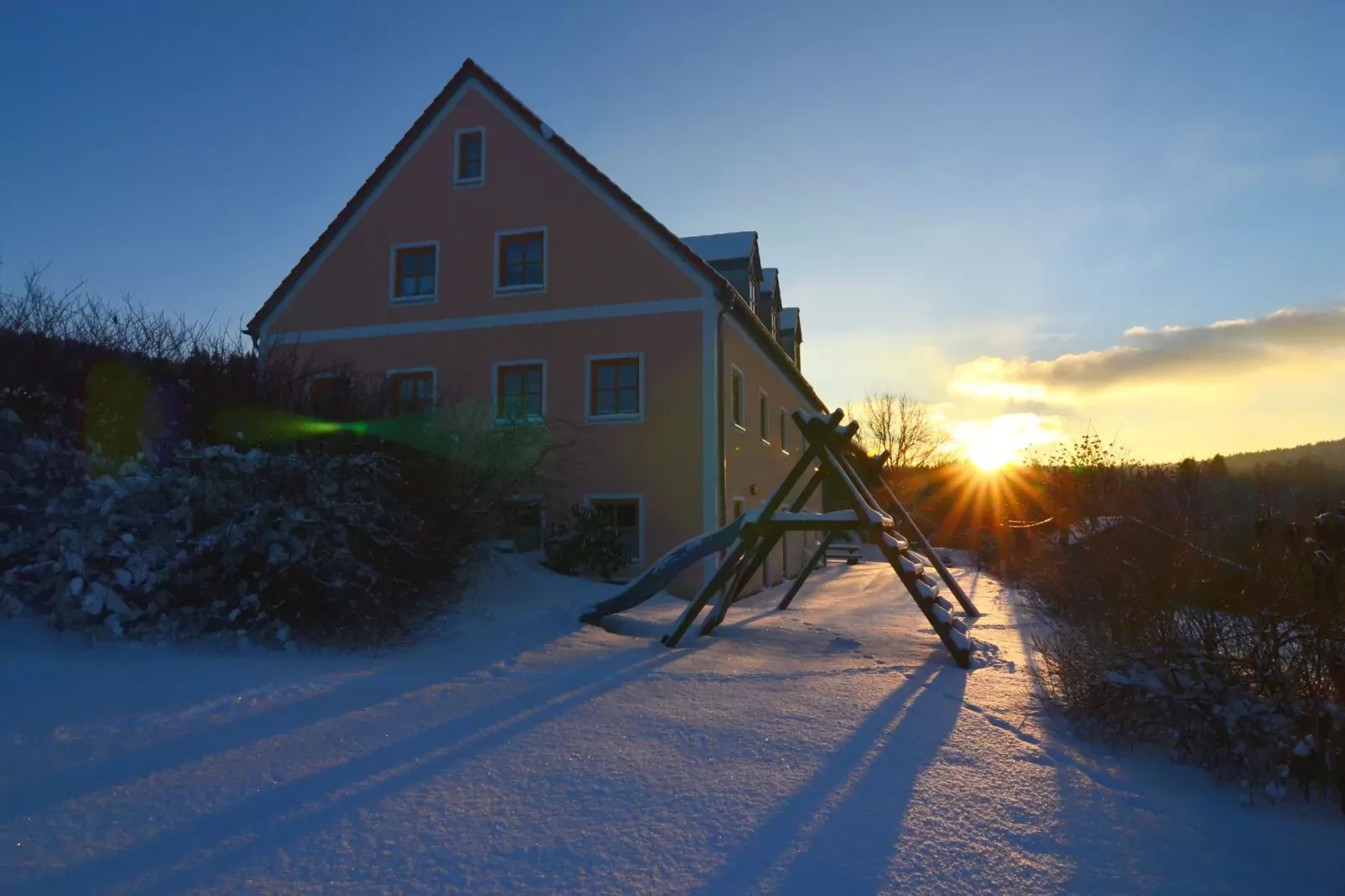 Blumenhof-Außenbereich Winter